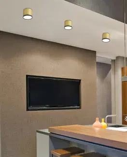 LED stropní trubicové svítidlo 9W zlaté 8,8x7,5cm