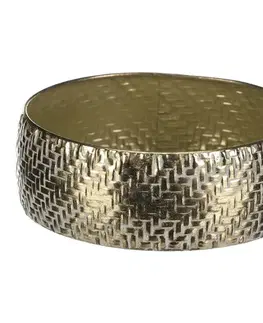 Sada kovových aranžovacích táců GOLDEN WEAVE, 3 ks, zlatá