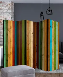 Paraván Wooden rainbow Dekorhome