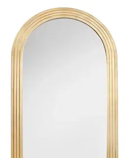 Estila Glamour nástěnné zrcadlo Swan se zlatým obloukovým rámem s vrstveným efektem 160 cm