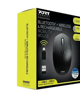 PORT CONNECT bezdrátová myš COMBO PRO, černá
