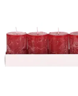 Sada svíček, červená, 4 ks, parafín