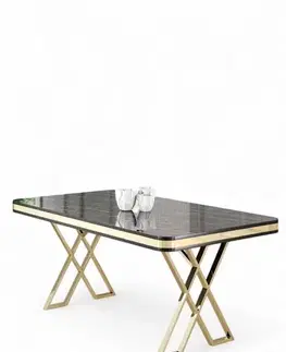 Jídelní stůl Vals - Black Marble, Gold