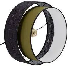 Závěsná lampa Arezzo černá 1x60W E27 černá+olivové stínidlo