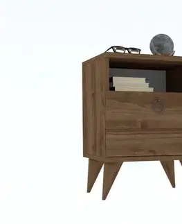 Noční stolek Barlo - Walnut