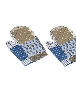 Bellatex Kuchyňská chňapka Patchwork modrá, 28 x 18 cm, 2 ks