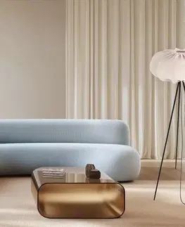 Stojací lampa CAFEE’ s béžovým stínidlem na frappé 52 cm - skandinávská stojací lampa E27