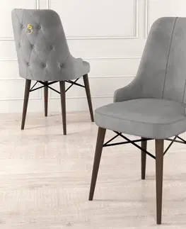 Sada židlí (6 kusů) Pare - Grey, Brown
