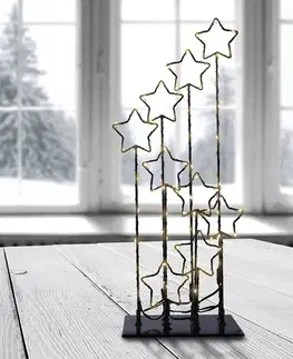 DecoKing Vánoční LED dekorace s hvězdami, 16 cm