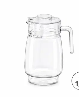 PROHOME - Džbán sklo s plastovým víčkem 1,5l