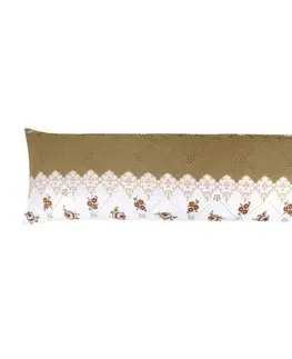 Bellatex Povlak na relaxační polštář Růže hnědá, 50 x 145 cm