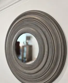 Estila Jedinečné kulaté vyřezávané zrcadlo 60cm