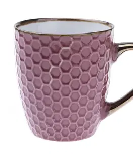 Keramický hrnek Plástve, vínová, 250 ml