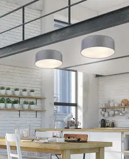Kulatá stropní lampa světle šedá 3x40W E27 40cm Kioto