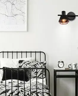 Nástěnná/stropní lampa s černým měděným stínidlem 2xE14 40W Neria