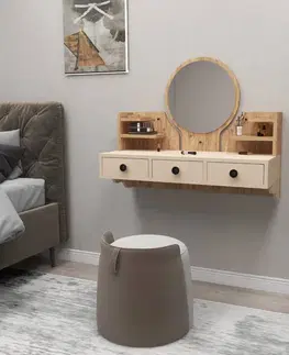 Toaletní stolek Polina - Atlantic Pine, Beige