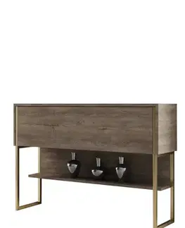 Komoda Luxe - Gold, Walnut