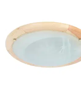 Stropní svítidlo Bambusové stropní svítidlo Dřevěné Standardní 2X60 W E27 Borovice