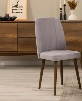 Set s rozkládacím stolem, židlemi a konzolou (6 kusů) Vina Bench 04 0701 - Walnut, Grey