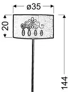 Červená stojací lampa 60W E27 Decor
