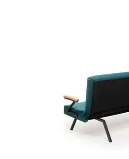 Trojmístná rozkládací pohovka Zven - Petrol Green