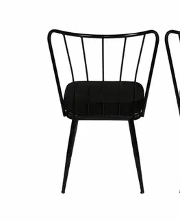 Sada jídelních židlí Yildiz Black and Black, 2 ks, 2 ks