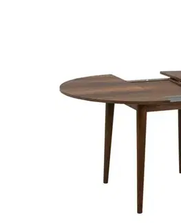 Jídelní set s rozkládacím stolem a židlemi (5 kusů) Vina 0701 - Walnut, Grey