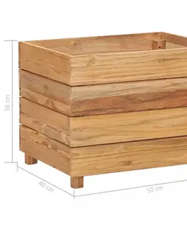 Zahradní truhlík teakové dřevo Dekorhome
