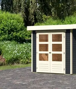 Dřevěný zahradní domek ASKOLA 2 s přístavkem 240 Lanitplast