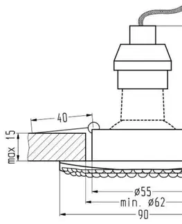 Stropní svítidlo Soc-04 Ch Gu10 50W 230V Stropní svítidlo Pevné Čtvercové Lité
