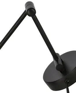 Nástěnná lampa černá nastavitelná 1xE27 Espera