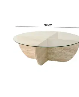 Konferenční stolek Lily Travertine