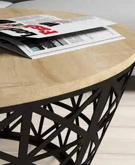Konferenční stolek Stil Metal Ferforje - Oak