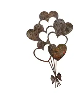 Dekorativní kovový doplněk na zeď Rusty Heart 1