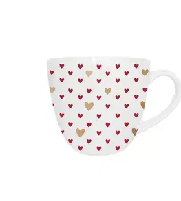 DUO - Hrnek 460ml HEARTS 3 malá srdíčka v košíku