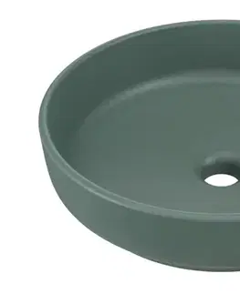 ArtCom Keramické umyvadlo RIVER 1 E-6595 | zelený mat 40 cm