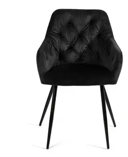 Jídelní židle BOUDOIR černá, 2 ks