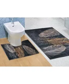 Bellatex Sada koupelnových předložek Pírko 3D, 60 x 100 cm, 60 x 50 cm 