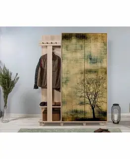 Věšák se skříní Garmanto Tree Sonoma Oak Double