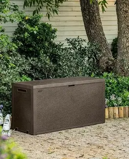 Keter Zahradní úložný box Emily hnědá, 280 l, 118 x 58 x 45 cm