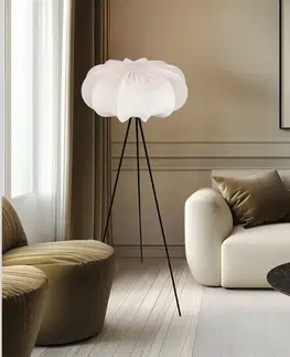 Stojací lampa CAFEE’ s krémovým stínidlem latte 52 cm - skandinávská stojací lampa E27