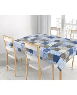 Bellatex Ubrus Adéla Patchwork modrá, 120 x 140 cm, 120 x 140 cm