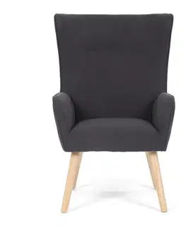 Křeslo ušák GREY2, šedá
