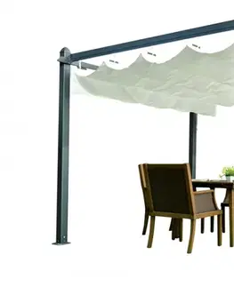 Hliníková pergola se zatahovací střechou 3,92 x 2,92 m Dekorhome