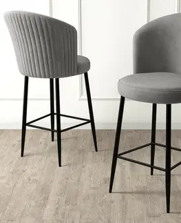 Sada barových židlí Fora Grey and Black, 2 ks, 2 ks