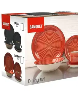 Banquet 30dílná jídelní sada Spiral Red