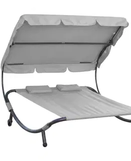 Relaxační lehátko pro 2 osoby Craftfield Bahama, šedá