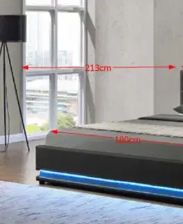 Postel BIRGET NEW s LED osvětlením Tempo Kondela