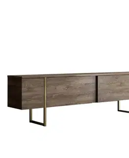 Living Room Furniture Set Luxe Set - Walnut, Gold