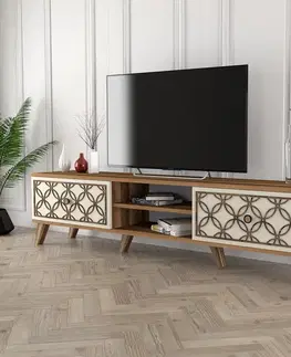 TV stolek Class - Walnut, Cream